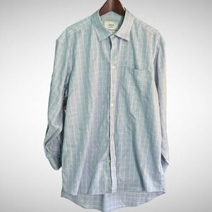 Charles Tyrwhitt Shirt Mens 17.5 Long Sleeve Button Down Shirt Blue Pre Owned